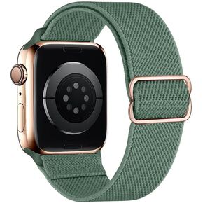 Yaber Stretchy Nylon Solo Loop Bands Compatible with Apple Watch 38mm 40mm 42mm 42mm 44mm 45mm 49mm , Adjustable Stretch Braided Sport Elastics Wristband Compatible with iWatch Ultra Series 9/8/7/6/5/4/3/2/1 SE