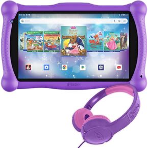 Contixo 7" Android Kids Tablet - V10 Kids Learning Tablet and Tablet Bag Bundle, Toddler Tablet with 50+ Disney eBooks, 32GB Storage, Bluetooth, Android 11, Dual Cameras, Parental Control, Blue