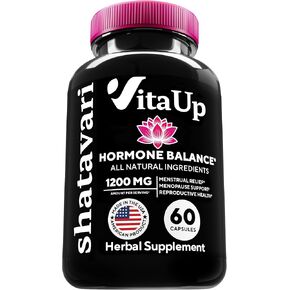 Shatavari Capsules - USA Made Shatavari Organic Capsules - Shatavari Extract 1200mg - Shatavari Root Supplement for Hormone Balance for Women, Menopause & Menstrual Relief Support - 60 Count