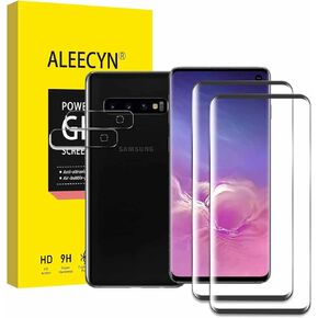 (2+2) عبوتان من واقي الشاشة الزجاجي المقوى لهاتف Samsung Galaxy S10 وعبوتان من واقي عدسة الكاميرا الزجاجية، فتحة دقيقة، خالية من الفقاعات، سهلة التركيب، صلابة 9H HD، حواف منحنية ثلاثية الأبعاد in Kuwait