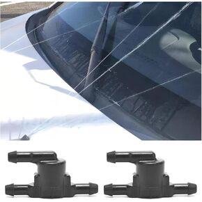 صمام فحص الزجاج الأمامي لغسالة الممسحة، قطعتان بديلتان لطقم رش السيارة، صمام فحص موصل فوهة ممسحة الزجاج الأمامي، يستبدل OEM #: 85321-28020، ملحقات السيارات لمعظم المركبات in Kuwait