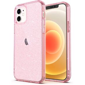 ULAK Compatible with iPhone 12 Case Clear Glitter, iPhone 12 Pro Cover Sparkle Bling Soft TPU Women Girls Shockproof Protective Phone Case Designed for iPhone 12 & iPhone 12 Pro 6.1 inch, Transparent