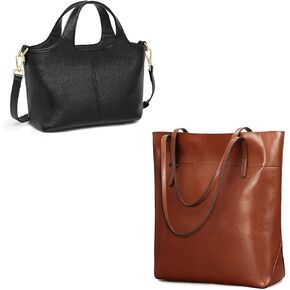 Kattee Genuine Leather Tote Shoulder Handbag for Women