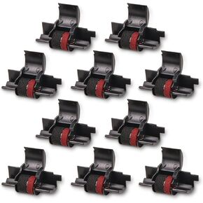 10 Pack Compatible Ribbon Replacement for IR40T Black RED CP13 MP-12D Use with Casio hr-100tm Ink,Sharp EL-1750V, EL-1801V,HR-100TM,HR-170RC,Canon P23-dhv CP13 Printer (Individually Sealed)