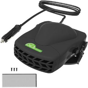 Travel Time 12V Heater Fan, 180w - Universal for Most Vehicles, Dual Heat & Fan, Truck & Car Heater, Portable Heater, Includes Mounting Accessories