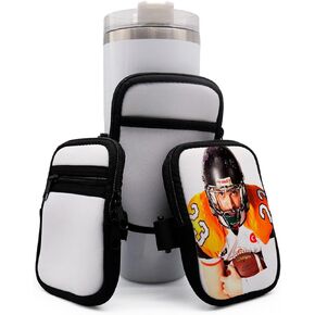 H-E 10 Pack Sublimation Water Bottle Pouch Blanks Tumbler Zipper Pouch Bag for Tumbler 20-40oz, Neoprene Water Bottle Tumbler Pouch Bag for Gym Outdoor Sports in Kuwait