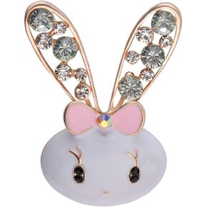 Diamond Rabbit Bunny Brooch Pin for Women Girls Sparkling Crystal Cubic Zirconia Pet Animal Brooches Clothes Tie Accessories Dainty Jewelry Gifts