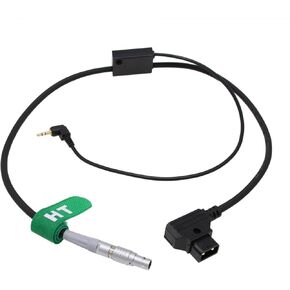 HangTon Run Stop Power Cable for ARRI RIA-1 Hi5 to Sony F55 Venice 1 2 Camera Remote 8 pin D-tap to Angled CAM 7 Pin 50cm