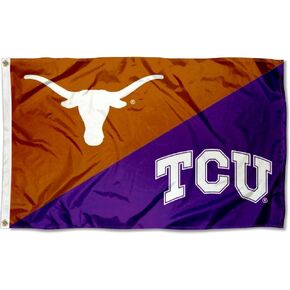 Longhorns vs. Horned Frogs House Divided 3x5 Flag