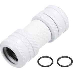 MECCANIXITY Pipe Adapter Fitting Straight Pipe Joint Adapter Fitting 7/8" for OD 14mm Computer Water Cooling System Pipe White 1PC