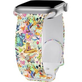 Cartoon Band for Apple Watch 38mm/40mm/41mm/42mm/44mm/45mm, Bands for Apple Watch Series 8 7 6 5 4 3 2 SE, Silicone iWatch Band for Kids Women Men