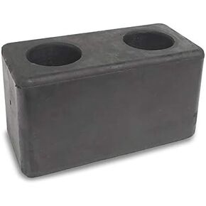 2X Buffers USA Molded Rubber Bumper Dock Buffer 6x3x3 for Chassis/Trailers/Truck/Flatbed/Reefer with Steel Washer (4502-1276)