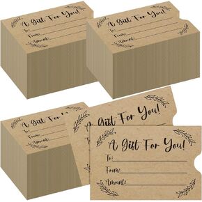 800 Pcs Gift Card Envelopes Sleeves Credit Card Holders Brown Kraft Mini Business Hotel Key Envelopes Sleeves for Invitations Cash Money Bulk, 2.4 x 3.5 Inches(null)