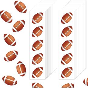 120 Pcs Football Stickers Vinyl, Football Helmet Stickers for Water Bottle Kids Boys, Sports Ball Decals Waterproof for Football Sports Party Favor Supply Reward Pride Planner Calendar DIY Craft