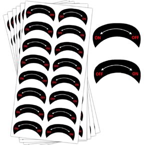Off ON Direction Indicating Stickers,1.2 × 0.7 Inch Self Adhesive Waterproof Dials Stickers for Stove.(96 Pcs)