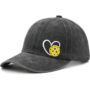 Pickleball Hat with Gift Box, Pickleball Gifts for Women Men, Adjustable Embroidered Heart Pickleball Baseball Cap in Kuwait