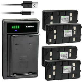 Kastar 4-Pack Battery and Smart USB Charger Compatible with Sony CCD-TR Series CCD-TR8 CCD-TR805 CCD-TR805E CCD-TR808 CCD-TR81 CCD-TR814 CCD-TR82 CCD-TR83 CCD-TR84 CCD-TR86 CCD-TR88 CCD-TR880