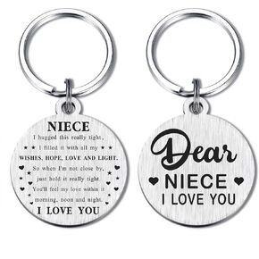 Gifts for Niece - To My Niece Birthday Christmas Gift - Niece Keychain