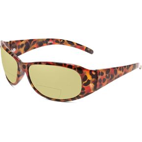 Calabria 645SB BiFocal Reading Sunglasses +4.00 Black Purple Tortoise/Grey Womens Oval UV Protection Bi-Focal Readers Trendy