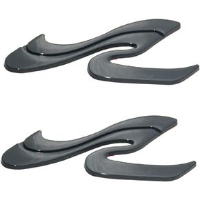 2X SEA RAY SEARAY SR Wave Logo Emblem Badge NAMEPLATE New 6-1/4" Long Genuine (Gloss Black)