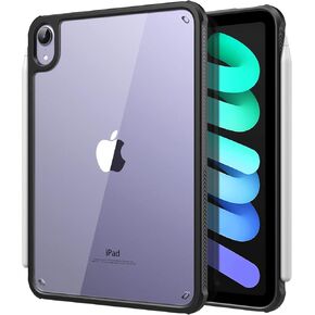 TiMOVO Case for New iPad Mini 6th Generation, iPad Mini 6 Case(8.3-inch, 2021), [Support Touch ID & Apple Pencil Charging] Ultra Slim Shock Absorbant Flexible TPU Air-Pillow Edge Case - Black