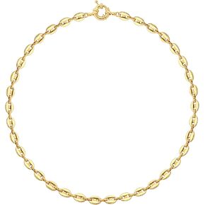 18K Gold Plated Choker Necklaces for Women Fashion Snake Chain Dainty Leaf Coffee Bean Love Knot Link Chain Choker Necklace in Kuwait