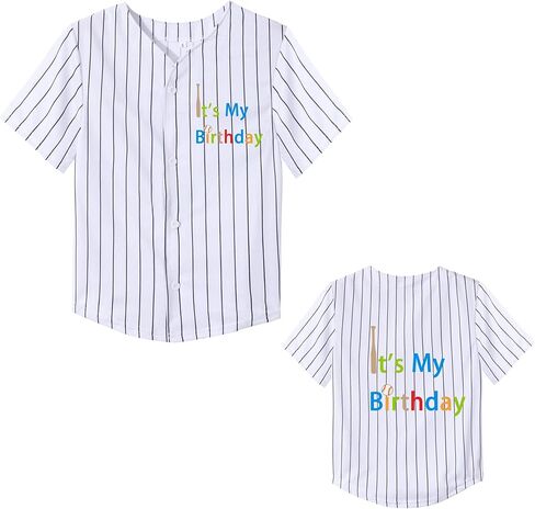 Kids Baseball Jersey Tops for Boys Button Hip Hop Sport T Shirts Boy Birthday Shirt Outfit T-Shirts in Saudi Arabia