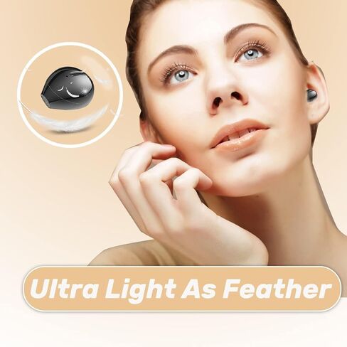 سماعات أذن Loluka غير مرئية تعمل لمدة 20 ساعة، سماعات أذن بلوتوث صغيرة، سماعات أذن لاسلكية حقيقية، ستيريو هاي فاي موسيقى IPX5 مقاومة للماء، خاصية إلغاء الضوضاء مع علبة شحن لاسلكية in Kuwait