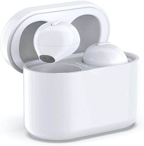 سماعات أذن Loluka غير مرئية تعمل لمدة 20 ساعة، سماعات أذن بلوتوث صغيرة، سماعات أذن لاسلكية حقيقية، ستيريو هاي فاي موسيقى IPX5 مقاومة للماء، خاصية إلغاء الضوضاء مع علبة شحن لاسلكية in Kuwait