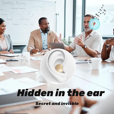سماعات أذن Loluka غير مرئية تعمل لمدة 20 ساعة، سماعات أذن بلوتوث صغيرة، سماعات أذن لاسلكية حقيقية، ستيريو هاي فاي موسيقى IPX5 مقاومة للماء، خاصية إلغاء الضوضاء مع علبة شحن لاسلكية in Kuwait