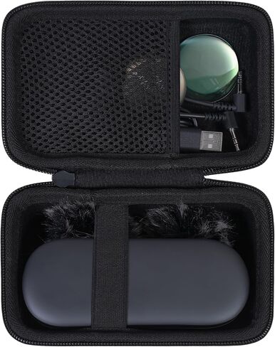 co2CREA Hard Case Compatible with AnkerWork M650 Wireless Lavalier Microphone, Black Case in Saudi Arabia