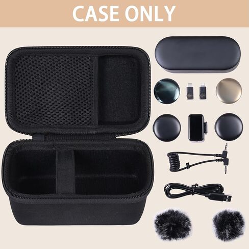 co2CREA Hard Case Compatible with AnkerWork M650 Wireless Lavalier Microphone, Black Case in Saudi Arabia