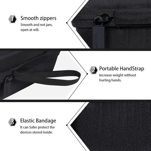 co2CREA Hard Case Compatible with AnkerWork M650 Wireless Lavalier Microphone, Black Case in Saudi Arabia