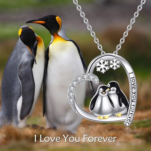 POPLYKE Cute Animal Heart Sterling Silver Necklace Birthday Gifts I love you forever Pendant for Girls Women Sister in Saudi Arabia