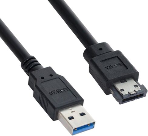 chenyang USB 3.0 to eSATA Cable for HDD/SSD/ODD 3.28FT/1.0M (One Way Transmission The USB Port Must be Connected to The Host) in Kuwait