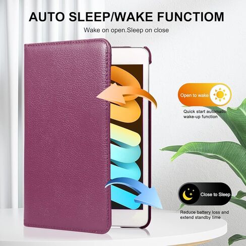 حافظة iPad Mini لجهاز iPad Mini 5 2019/Mini 4 2015 الجديد (الجيل الخامس/الرابع 7.9 بوصة) - حافظة حماية بحامل دوار 360 درجة مع تنبيه/غفو تلقائي (أخضر) in Kuwait