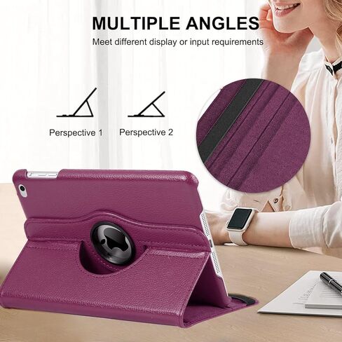 حافظة iPad Mini لجهاز iPad Mini 5 2019/Mini 4 2015 الجديد (الجيل الخامس/الرابع 7.9 بوصة) - حافظة حماية بحامل دوار 360 درجة مع تنبيه/غفو تلقائي (أخضر) in Kuwait