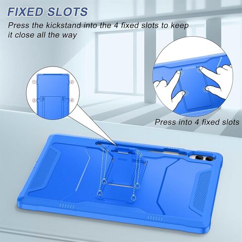 Soke Case for Samsung Galaxy Tab S9 Plus/S9 FE+ 2023, with Built-in Screen Protector & Kickstand, Rugged Full Body Protective Cover for Galaxy Tablet 12.4 Inch,Black in Saudi Arabia