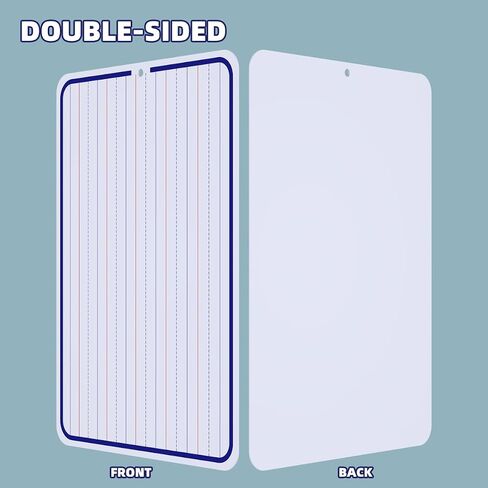 2-Pack 9"x12" Lines & Blank Dry Erase Whiteboard | Small Double-Sided Mini White Boards for Teachers, Students, Home, Classroom & Office in Saudi Arabia