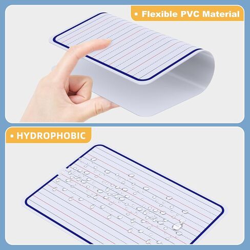 2-Pack 9"x12" Lines & Blank Dry Erase Whiteboard | Small Double-Sided Mini White Boards for Teachers, Students, Home, Classroom & Office in Saudi Arabia