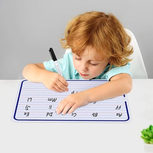 2-Pack 9"x12" Lines & Blank Dry Erase Whiteboard | Small Double-Sided Mini White Boards for Teachers, Students, Home, Classroom & Office in Saudi Arabia