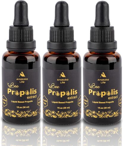 Natural Bee Propolis Extract, 30 mL, Advanced Liquid Tincture Immune System Booster and Seasonal Defense, Pure High Potency Herbal Supplement, Non-GMO and Alcohol Free (1 Pack) in Saudi Arabia