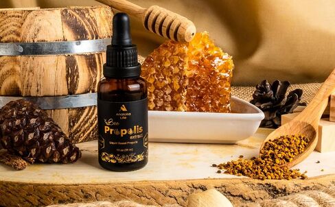 Natural Bee Propolis Extract, 30 mL, Advanced Liquid Tincture Immune System Booster and Seasonal Defense, Pure High Potency Herbal Supplement, Non-GMO and Alcohol Free (1 Pack) in Saudi Arabia