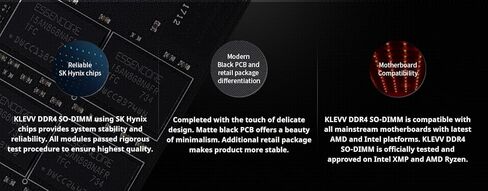 KLEVV DDR4 8GB (1x8GB) 3200MHz CL22 1.2V SODIMM Laptop Ram Memory SK Hynix Chip (KD48GS880-32N220A) in Saudi Arabia