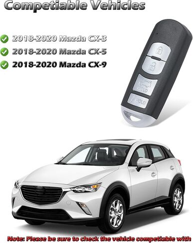 دخول بدون مفتاح مفتاح بعيد فوب، Alliskeys 4 أزرار سيارة القرب مفتاح ذكي يصلح لمازدا 3 6 MX-5 WAZSKE13D01 315MHz in Kuwait