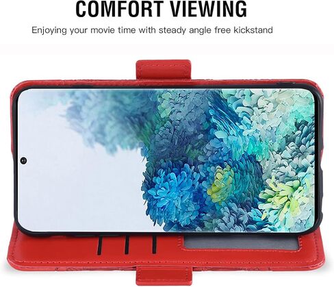 Compatible with Samsung Galaxy S20 Plus Glaxay S20+ 5G Wallet Case and Tempered Glass Screen Protector Flip Cover Card Holder Cell Phone Cases for Gaxaly S20+5G S20plus 20S + S 20 20+ G5 Women Blue in Kuwait