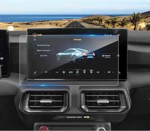 (2pcs) 2024 Mustang Screen Protector for Ford Mustang (13.2In Navigation+12.4In Dashboard), 9H Tempered Glass 2024 Mustang EcoBoost/EcoBoost Premium/GT/GT Premium/Dark Horse SYNC4 13.2"&12.4" in Kuwait
