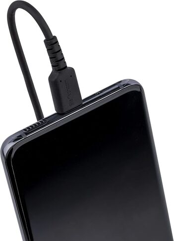 StarTech.com كابل شحن USB A إلى C مقاس 20 بوصة (50 سم)، كابل USB-C للشحن السريع والمزامنة ملفوف شديد التحمل، كابل USB 2.0 A إلى النوع C، ألياف الأراميد القوية، ذكر متين إلى ذكر USB (R2ACC-50C-USB) -كابل) in Saudi Arabia