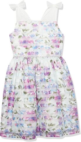 Speechless Girls' Sleeveless Shadow Stripe Organza Party Dress in Saudi Arabia