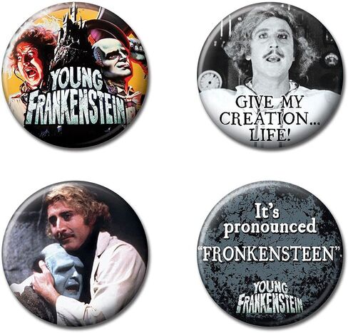 Ata-Boy Young Frankenstein Button Set - Set of 4 Button Set, Officially Licensed Collectible Buttons in Saudi Arabia